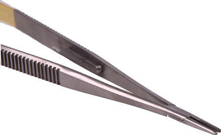 Castroviejo needle holder with TC, straight - 18 cm