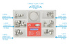 Sectional contoured metal matrices + clamp - 50 pcs set 0,050mm soft - TOR VM