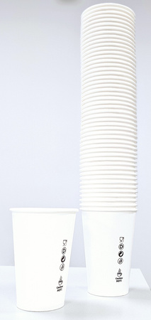Kubeczki papierowe Plastic Free biały 180 ml (op. 50 szt.)