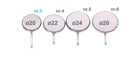 Mouth mirrors plain size 3 (20mm) - 12 pcs box