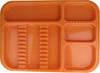 Plastic dental tray 34x24,5x2 cm (autoclavable) - orange
