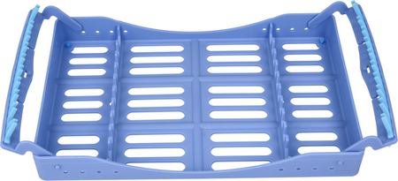 Instrument sterilization cassette - 10 slots - blue