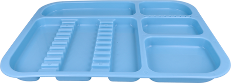 Plastic dental tray 34x24,5x2 cm (autoclavable) - blue
