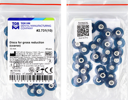 Polishing discs for S-Flex mandrel (40 pcs box) 10 mm super coarse